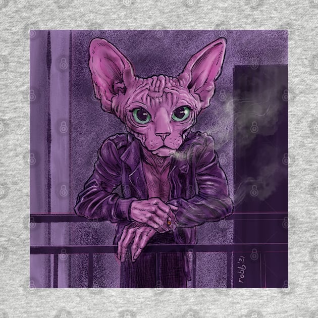 Sphinx Cat Smoker by Robbgoblin